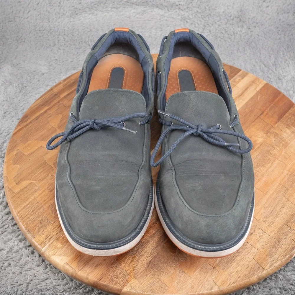 SWIMS Braided Lace Loafer Boat Shoes - SIZE: 11 US - Navy / White‎